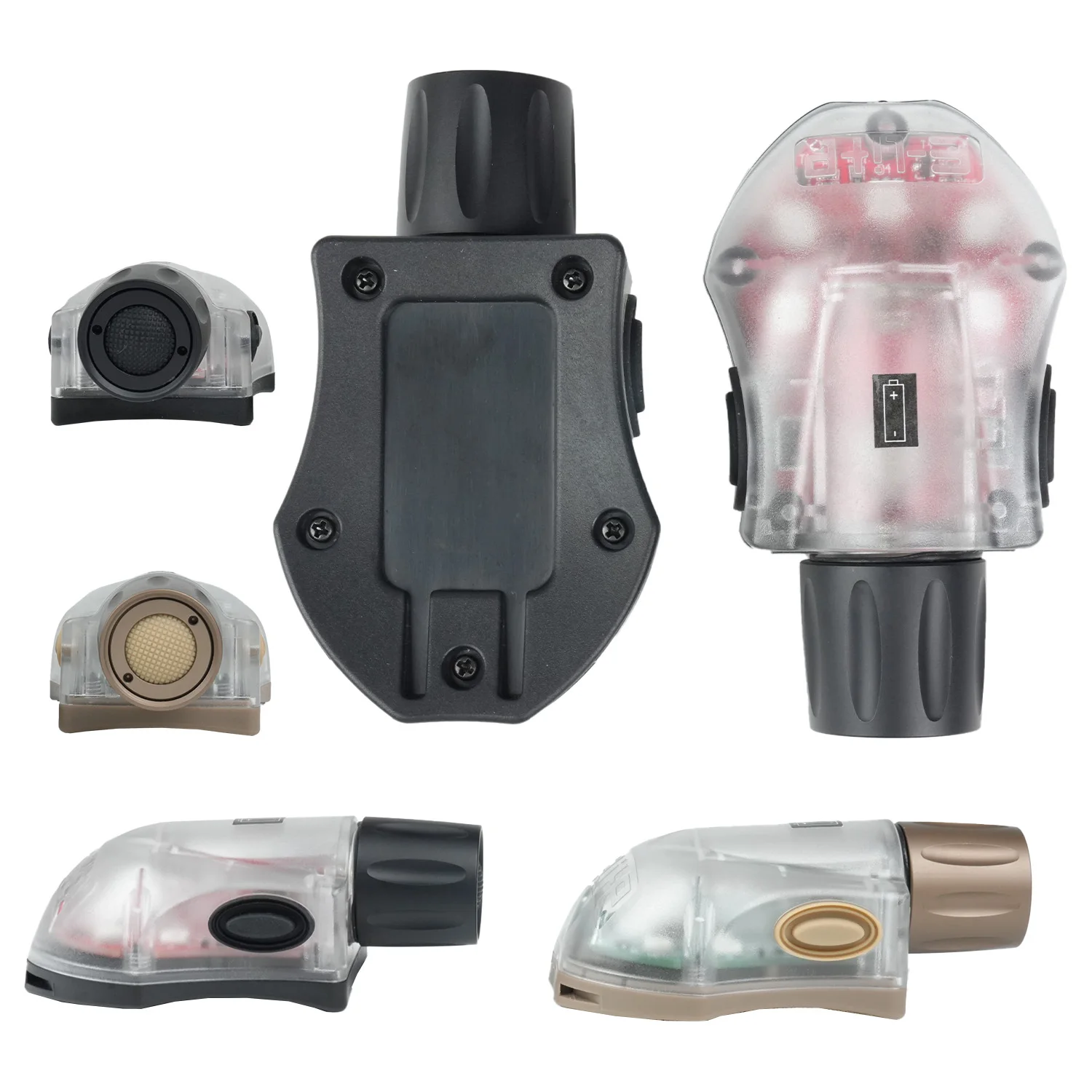 Linterna táctica para casco con estroboscopio y luz IR - imagen 3