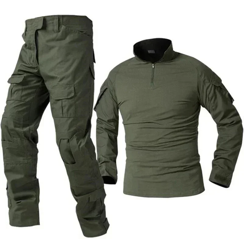 Uniforme táctico verde cargo resistente desgaste para hombre Airsoft - imagen 2