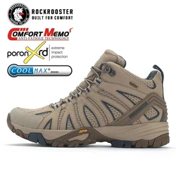 Rockrooster botas tácticas impermeables senderismo cuero hombre