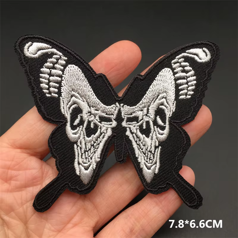 Parche termoadhesivo punk blanco y negro para ropa táctica militar - imagen 4