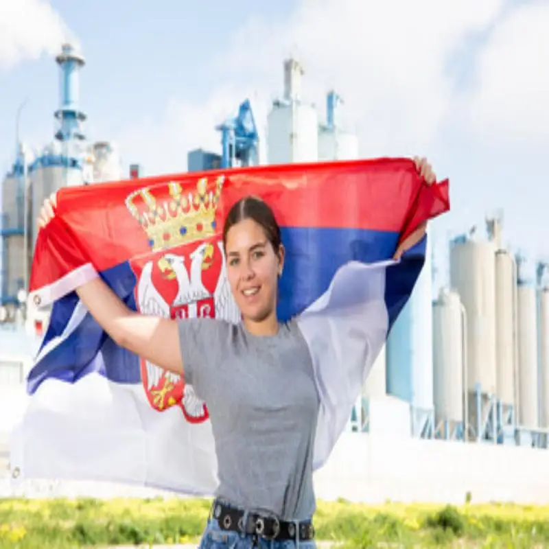 Bandera militar Serbia SRB RS Republika para exterior y soporte - imagen 5