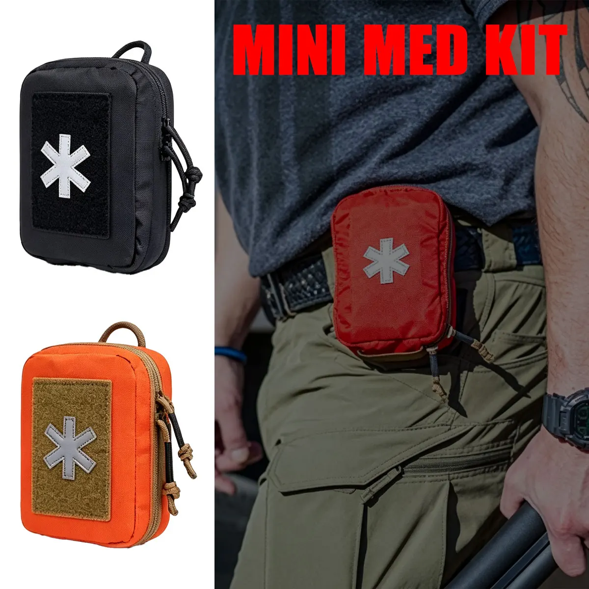 Bolsa táctica de primeros auxilios MOLLE para cinturón - imagen 4