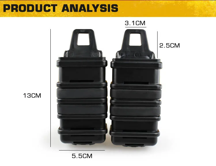 Portacargador doble para cargadores de 9mm en ABS