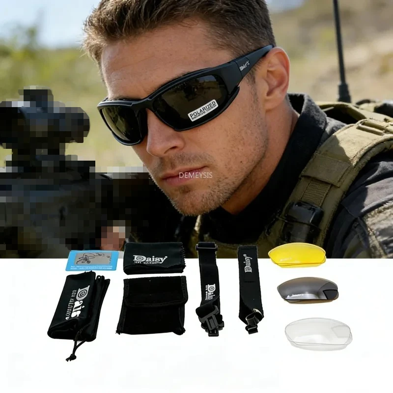 Gafas tácticas polarizadas UV400 para senderismo, caza y tiro - imagen 2