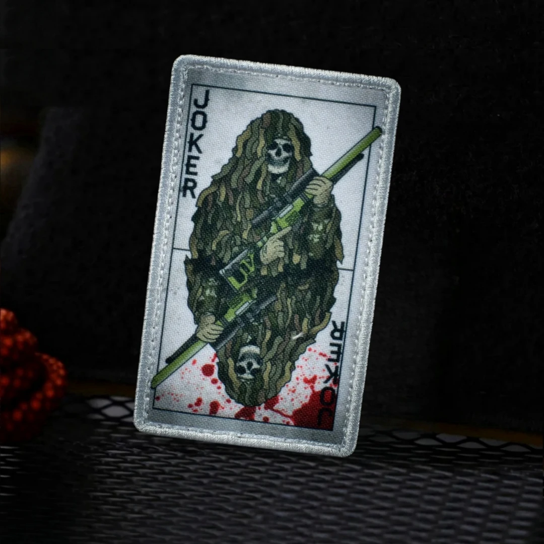 Parche táctico Joker esqueleto – Adhesivo para MOLLE en mochila - imagen 5