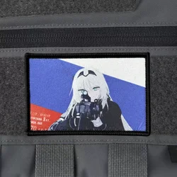 Parche táctico moral chica con pistola bordado – MOLLE y velcro