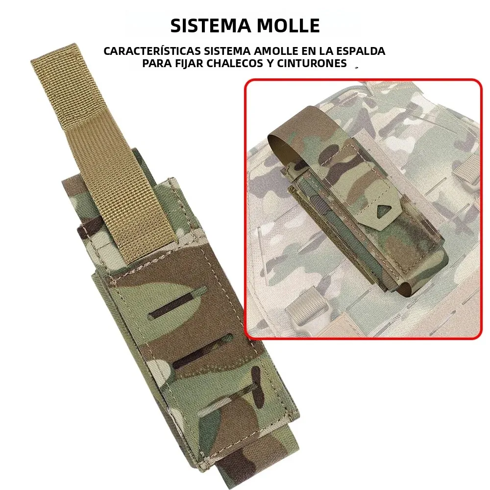 SINAIRSOFT Portafusil táctico MOLLE para cargador y flashbang - imagen 5