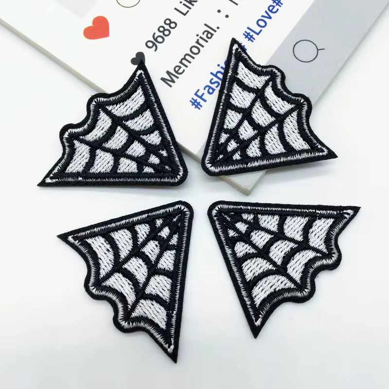 Parche telaraña para cuello, termoadhesivo para ropa