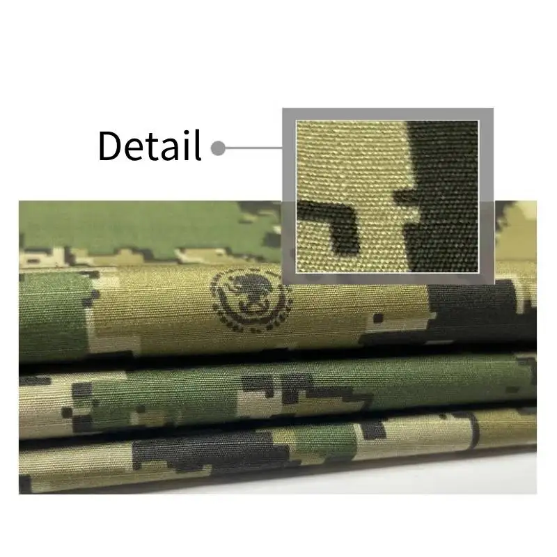 Tela de camuflaje militar impermeable de nylon y algodón, DIY