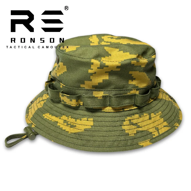 Sombrero de pescador ala grande camuflaje Rodesia punto alemán - imagen 3