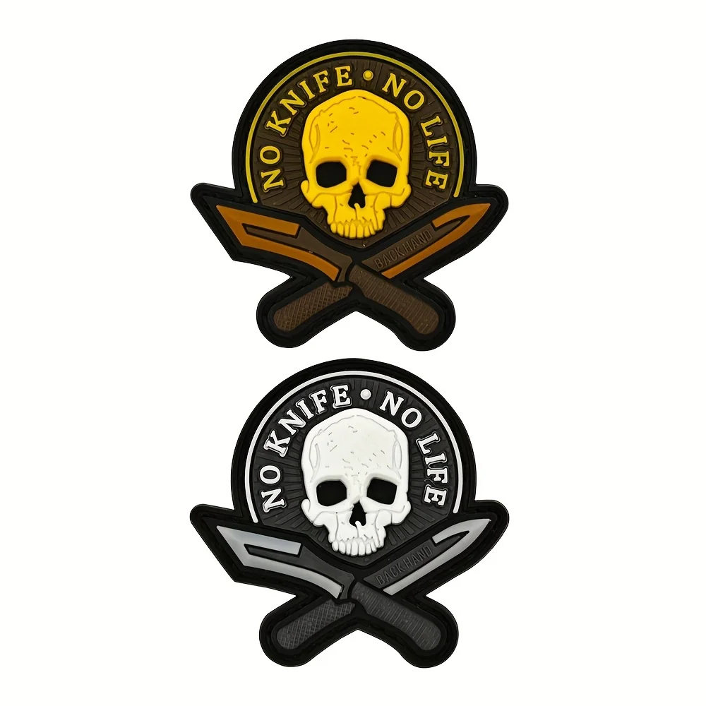 Parche táctico MOLLE PVC 3D – No Life, sin cuchillo - imagen 5