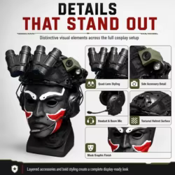 Casco táctico airsoft ajustable con protectores auditivos plegables