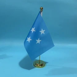 Bandera nacional de Micronesia para escritorio decorativa en poliéster