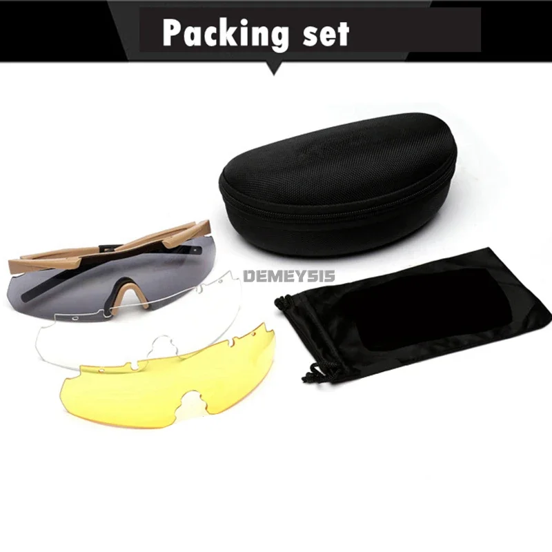 Gafas tácticas balísticas lentes intercambiables para senderismo y moto - imagen 5