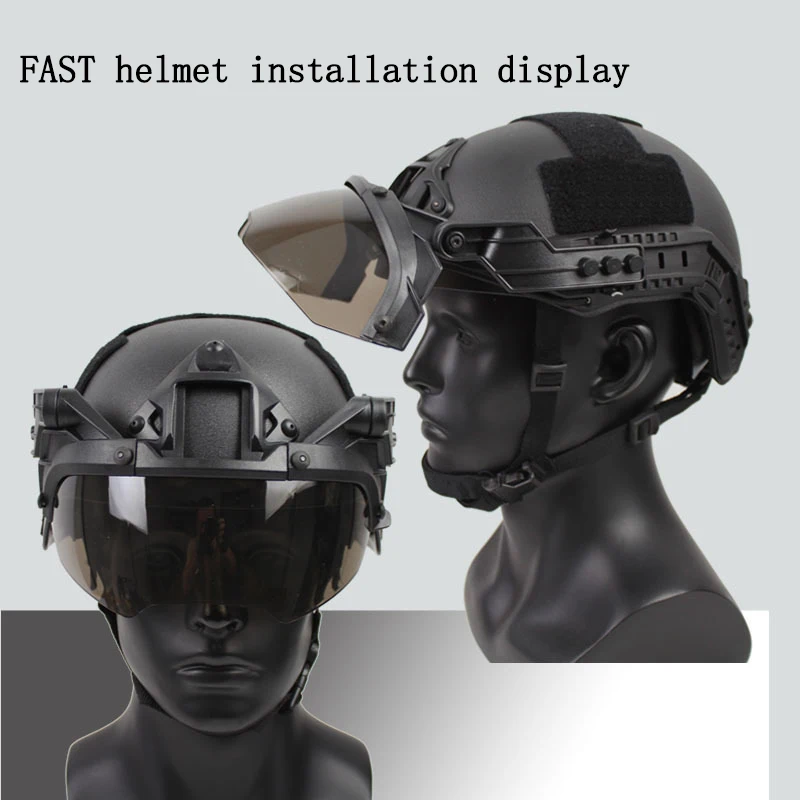 Protección antivaho tactical – Gafas desmontables 90° compatibles casco - imagen 3