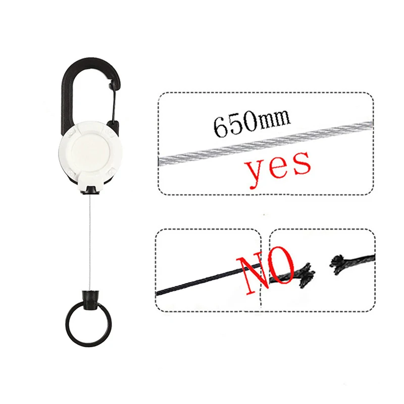Llavero táctico antirrobo retráctil con mosquetón para mochila - imagen 2