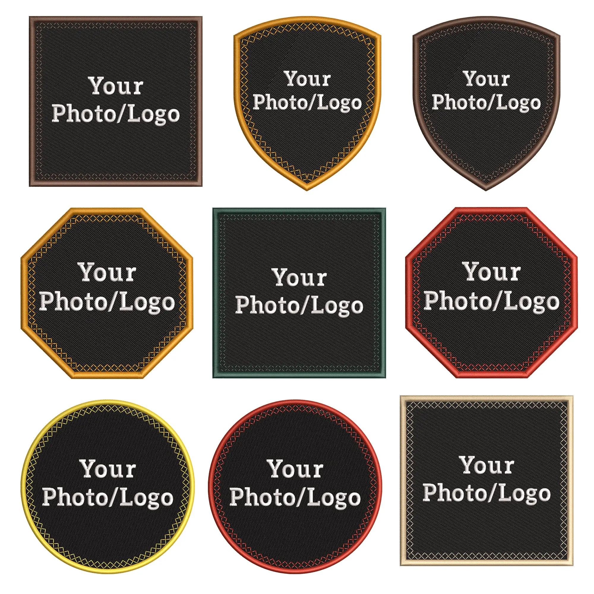 Parche bordado personalizado logotipo para chaquetas, gorras - imagen 2