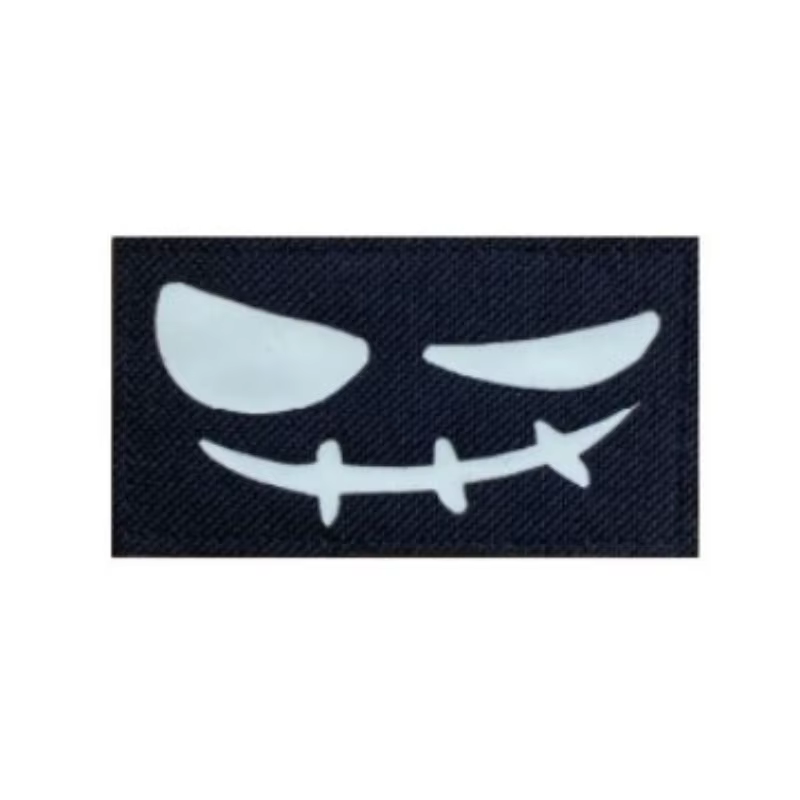 Parche táctico Velcro cara sonriente malvada luminosa para pecho - imagen 4