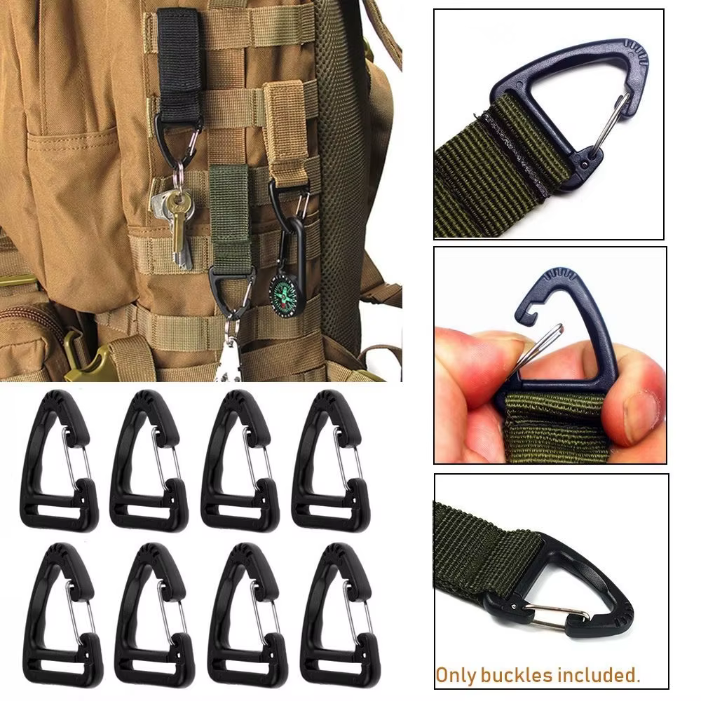 Mosquetón triangular de plástico con clip quickdraw para tu mochila - imagen 4