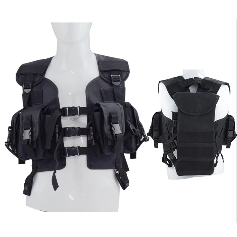 Chaleco táctico para airsoft con bolsa de hidratación - imagen 2