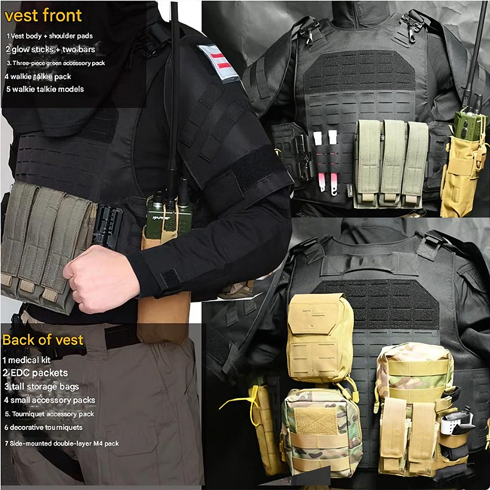 Chaleco táctico Koenig Ghost MOLLE para airsoft y entrenamiento - imagen 3