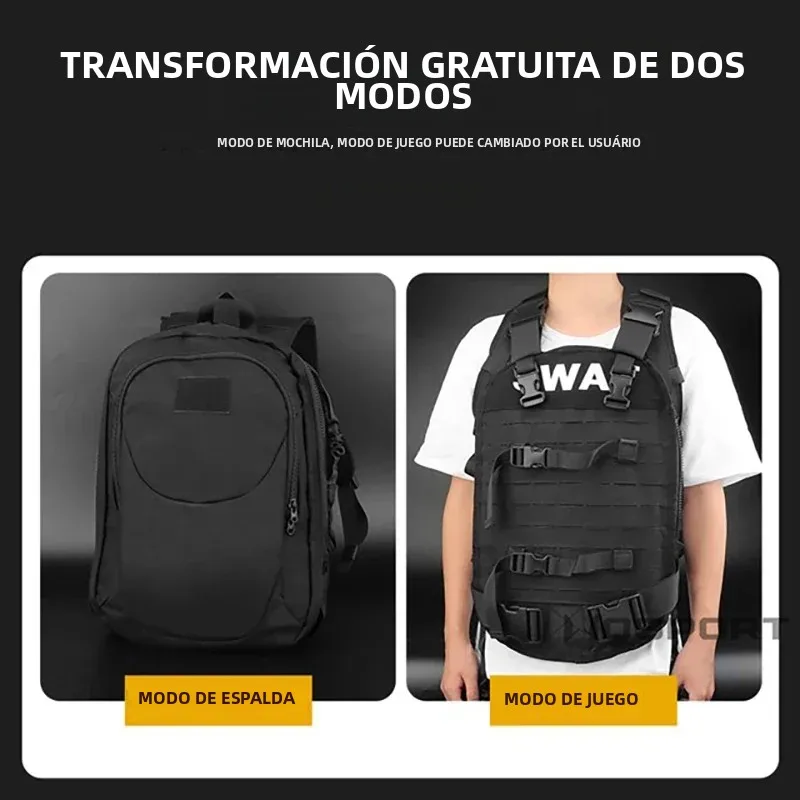 SINAIRSOFT mochila táctica doble uso con sistema Molle - imagen 2