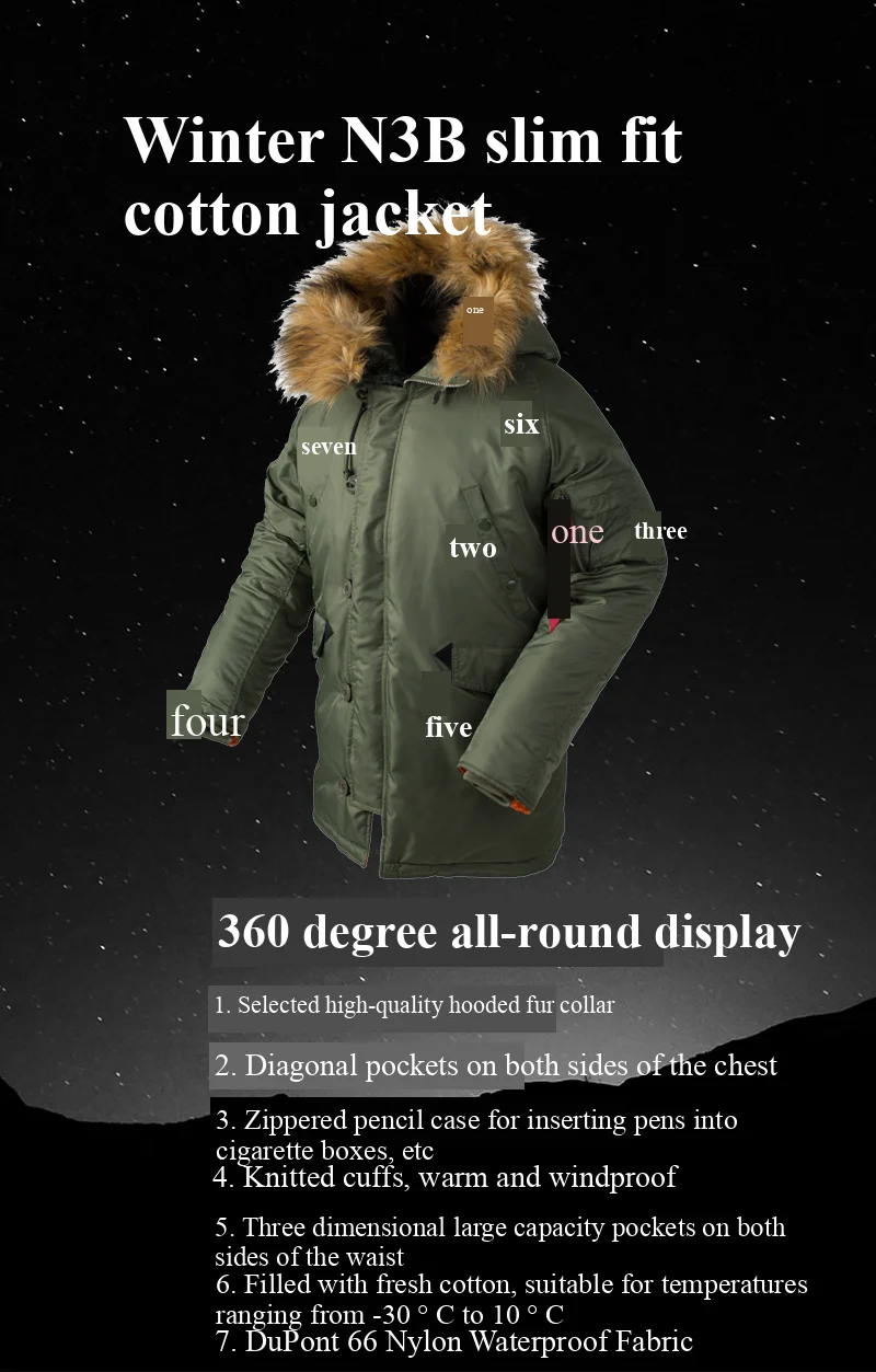 Parka polar con capucha y cuello tipo piel