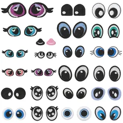Parche termoadhesivo bordado ojos circulares anime para manualidades