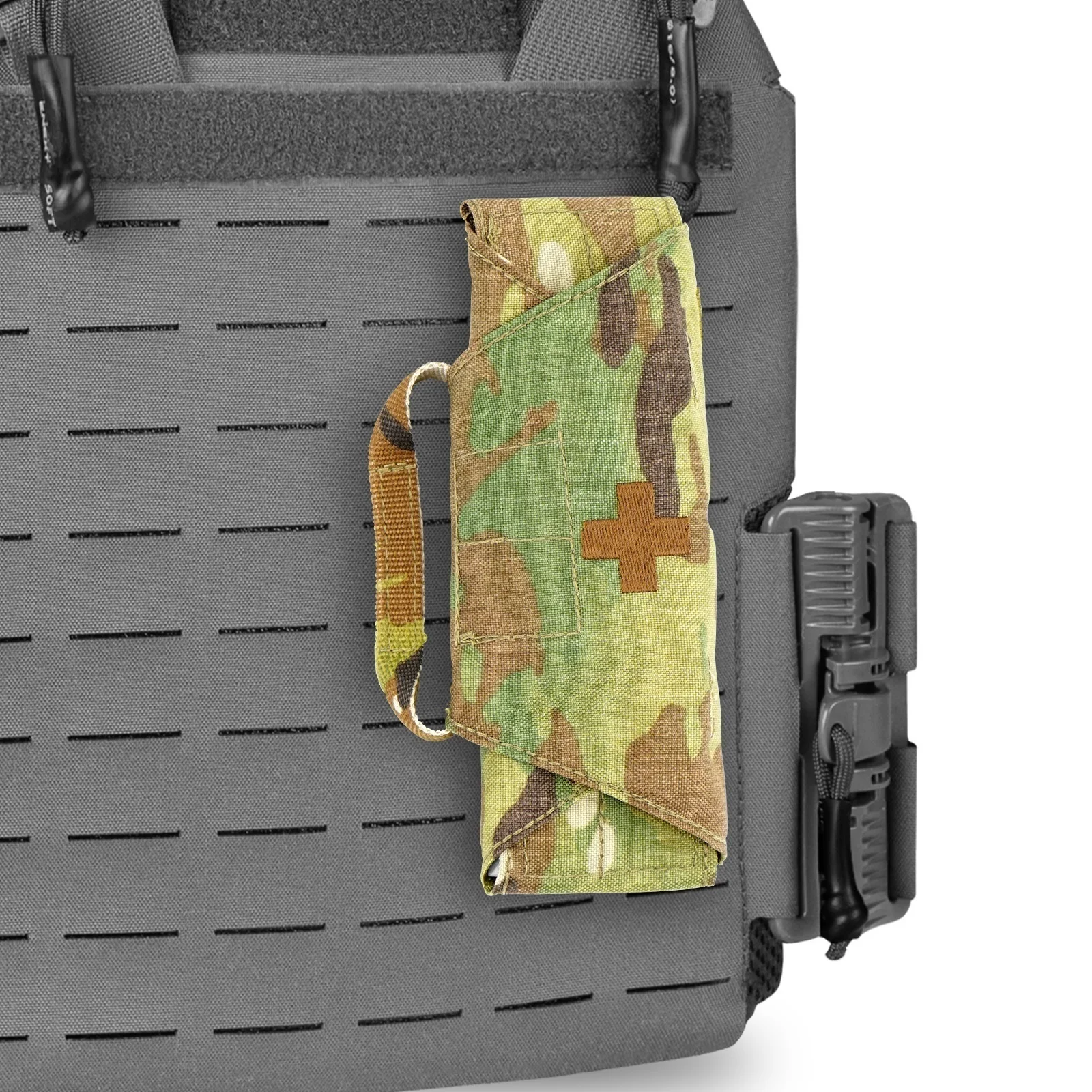 Bolsa táctica MOLLE torniquete nylon 500D velcro gancho-bucle airsoft - imagen 2