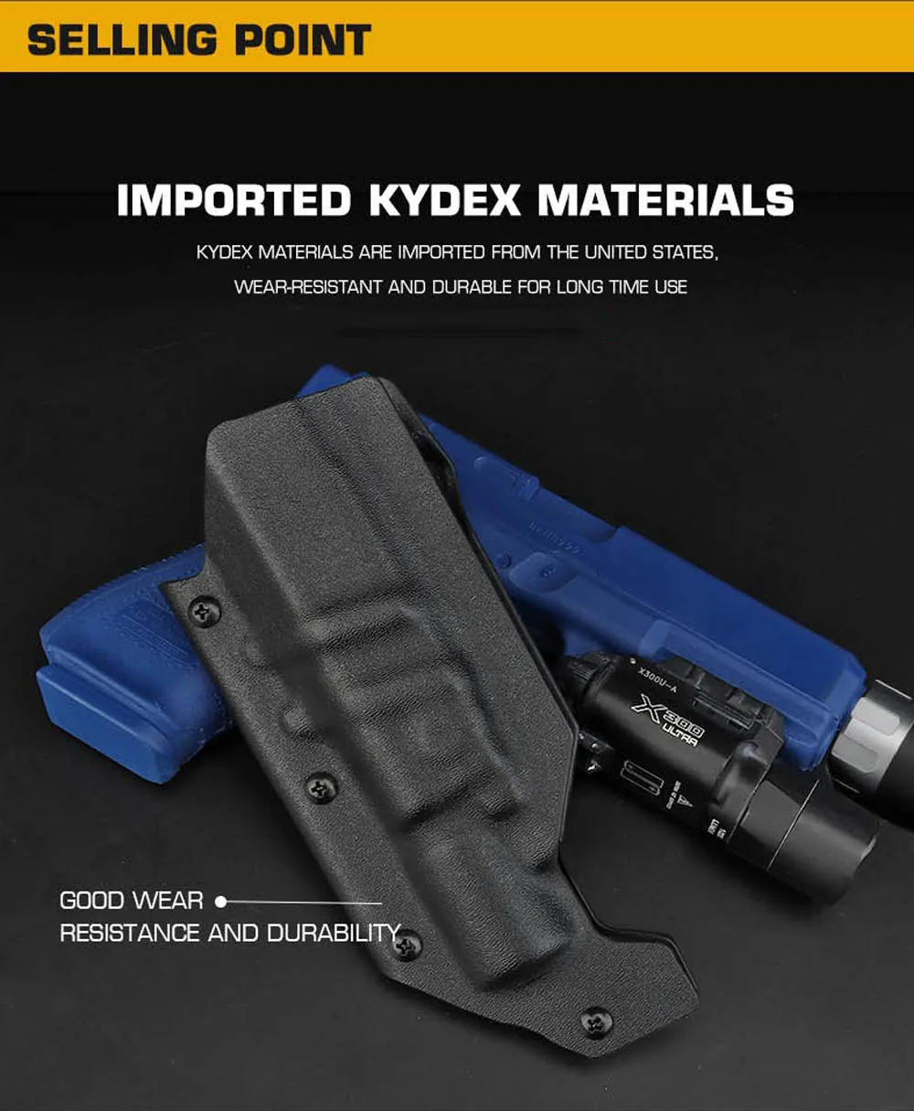 Detalle de la funda táctica KYDEX TYPE-1 X300