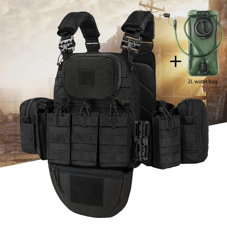 Chaleco táctico camuflaje multifuncional con bolsa de hidratación - imagen 2