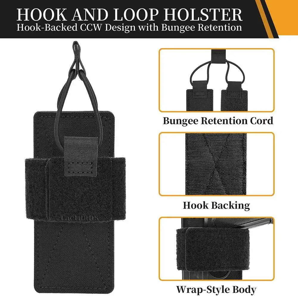 Funda portapistolas oculta con gancho y bucle para mochilas tácticas - imagen 5