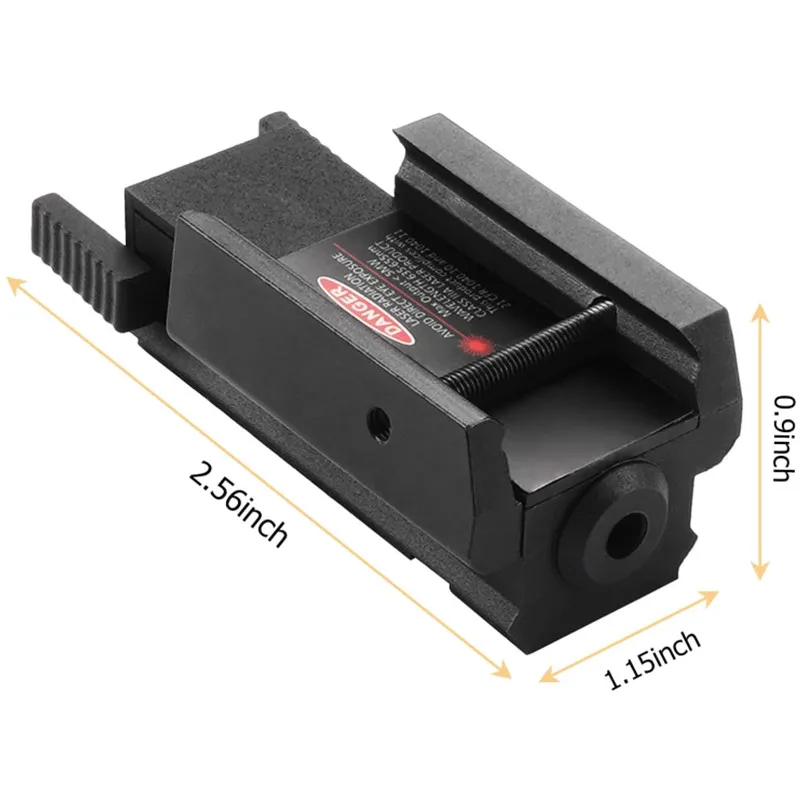 Puntero láser USB recargable rojo/verde/azul para Glock Picatinny