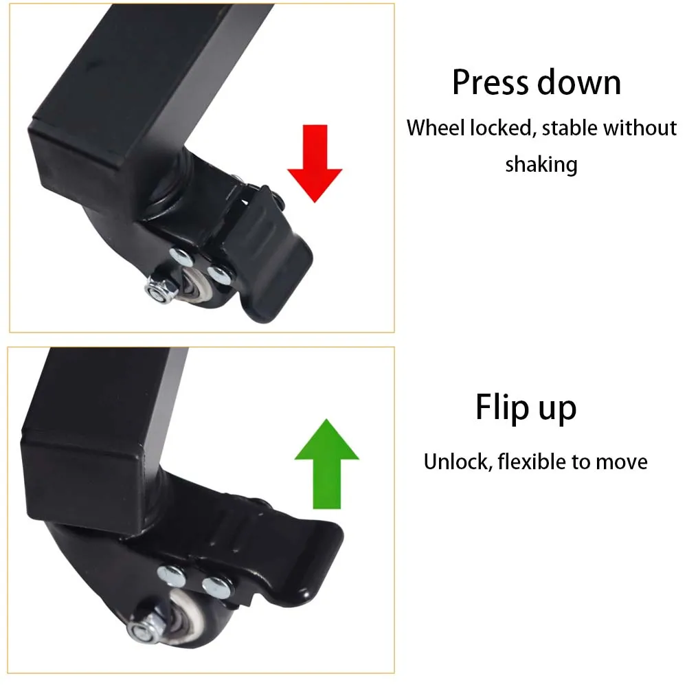 Soporte para bicicleta tipo L universal con ruedas metálicas - imagen 3