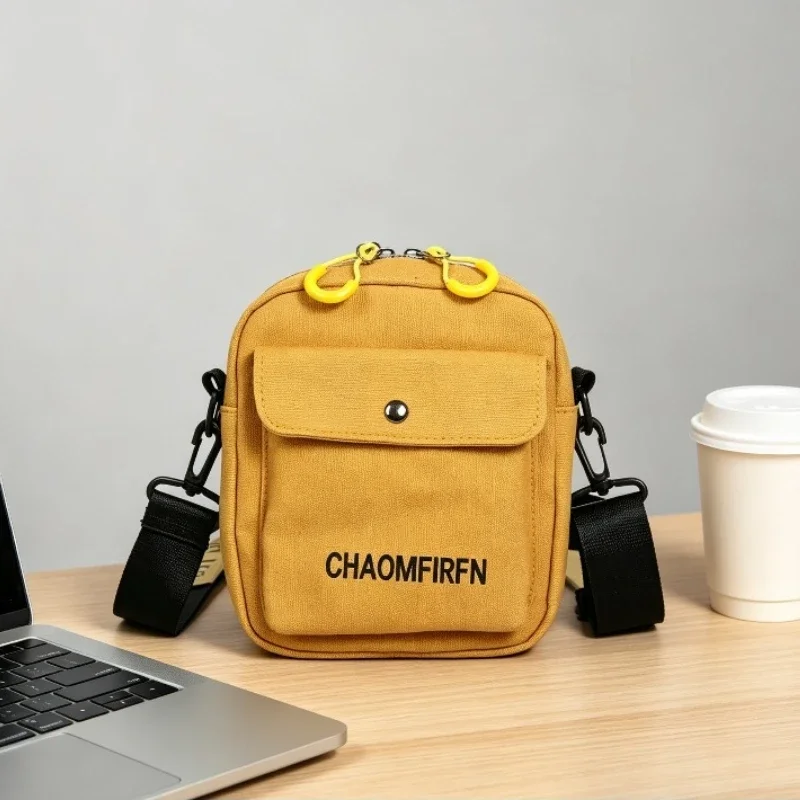 Bolso bandolera de lona para móvil, compacta y resistente táctica