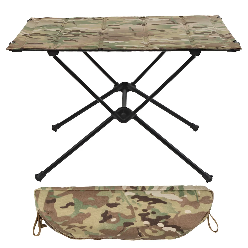 Mesa plegable táctica de aluminio para camping y picnic