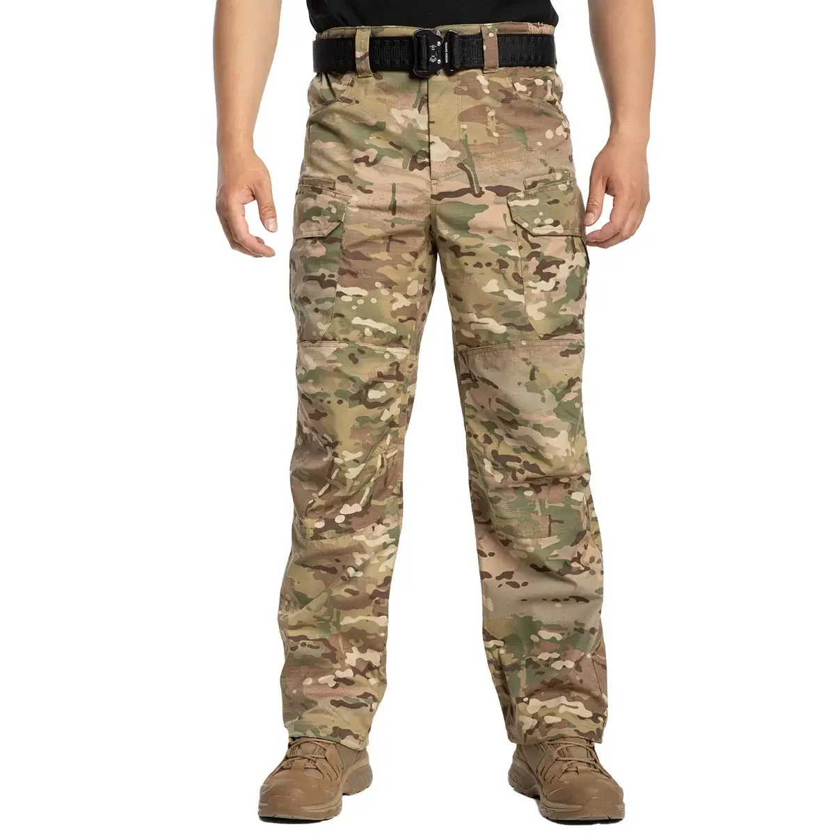 Pantalones tácticos de camuflaje otoño-primavera, multi-bolsillos
