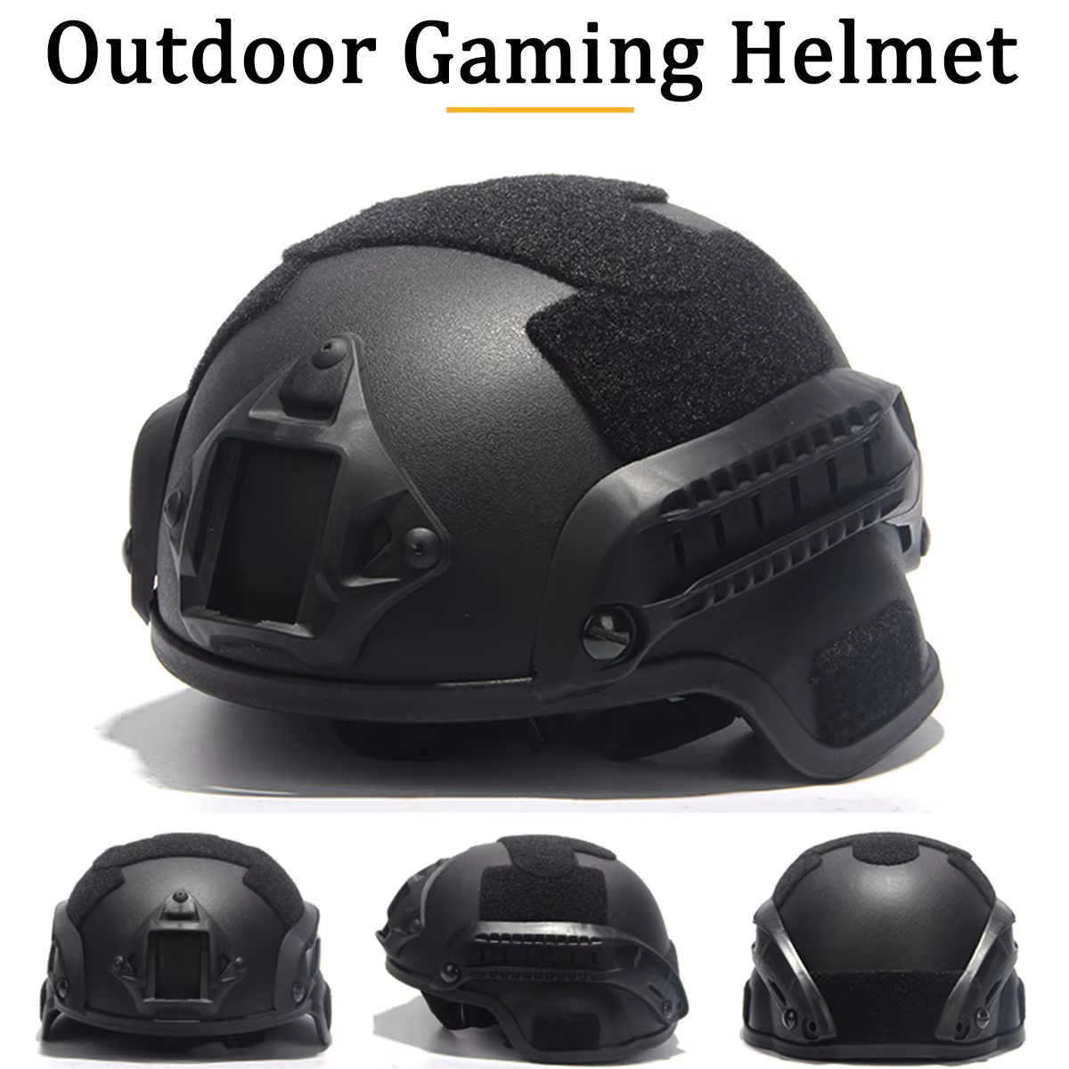 Imagen lateral del casco completo con marcador y visera