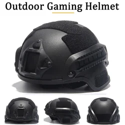 Casco táctico MICH 2000 con visera para airsoft y paintball
