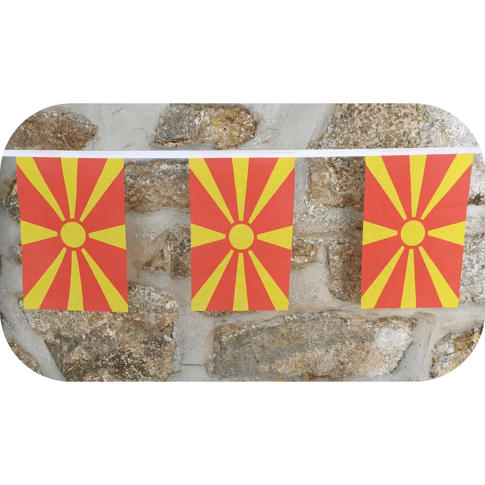 SKY FLAG banderines Macedonia de poliéster guirnalda para fiestas