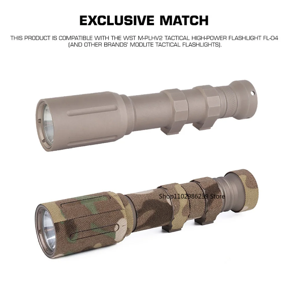Parche Adhesivo Cordura Camuflaje para Linterna Táctica PLH V2 - imagen 4