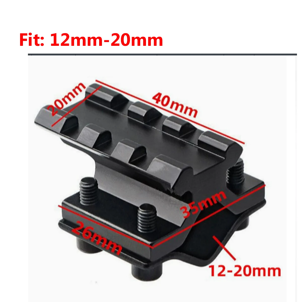 Adaptador de montaje ajustable para riel Picatinny superior