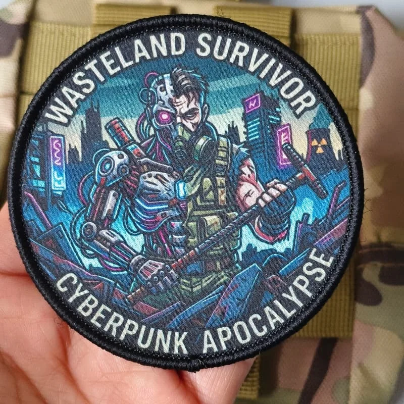 Wasteland Survivor: parche táctico circular con velcro apocalíptico - imagen 2