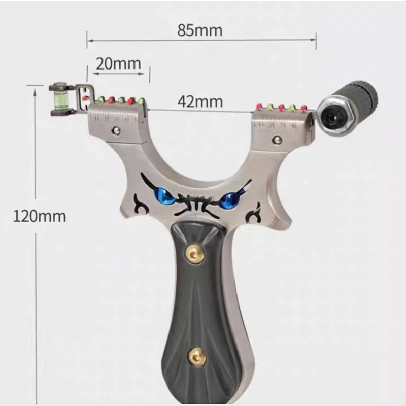 Vista del slingshot y accesorios del set