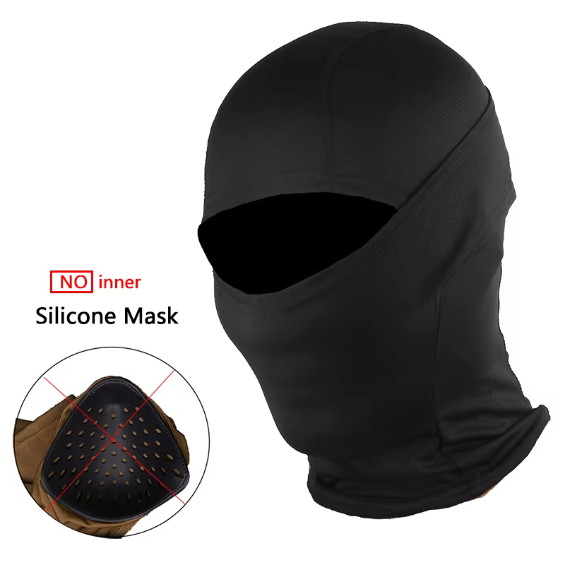 Balaclava táctica de silicona para casco, resistente al viento