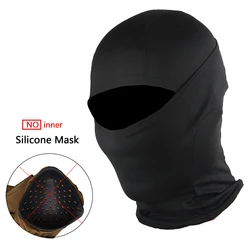 Balaclava táctica de silicona para casco, resistente al viento