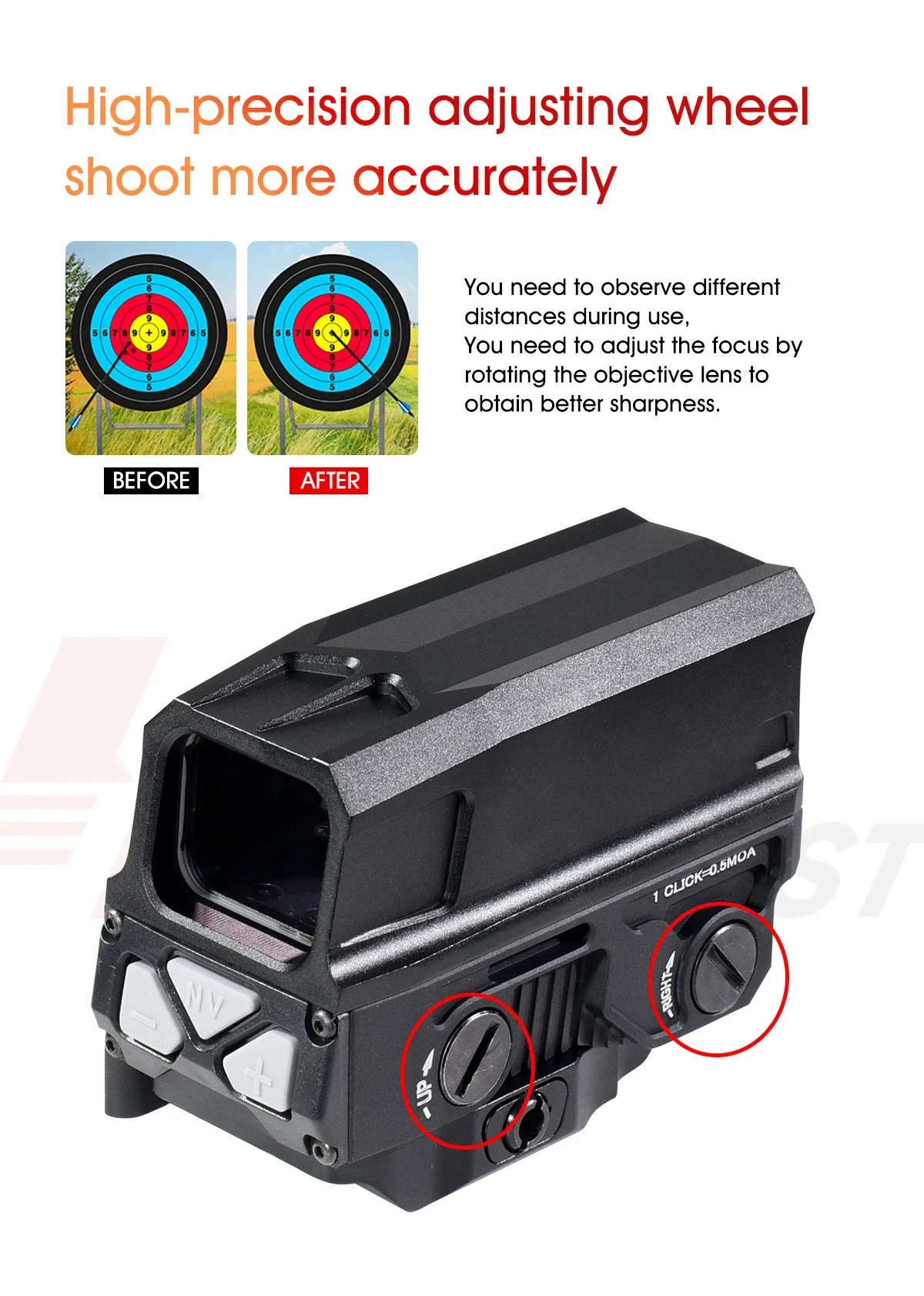 Montaje sobre riel y compatibilidad 20 mm