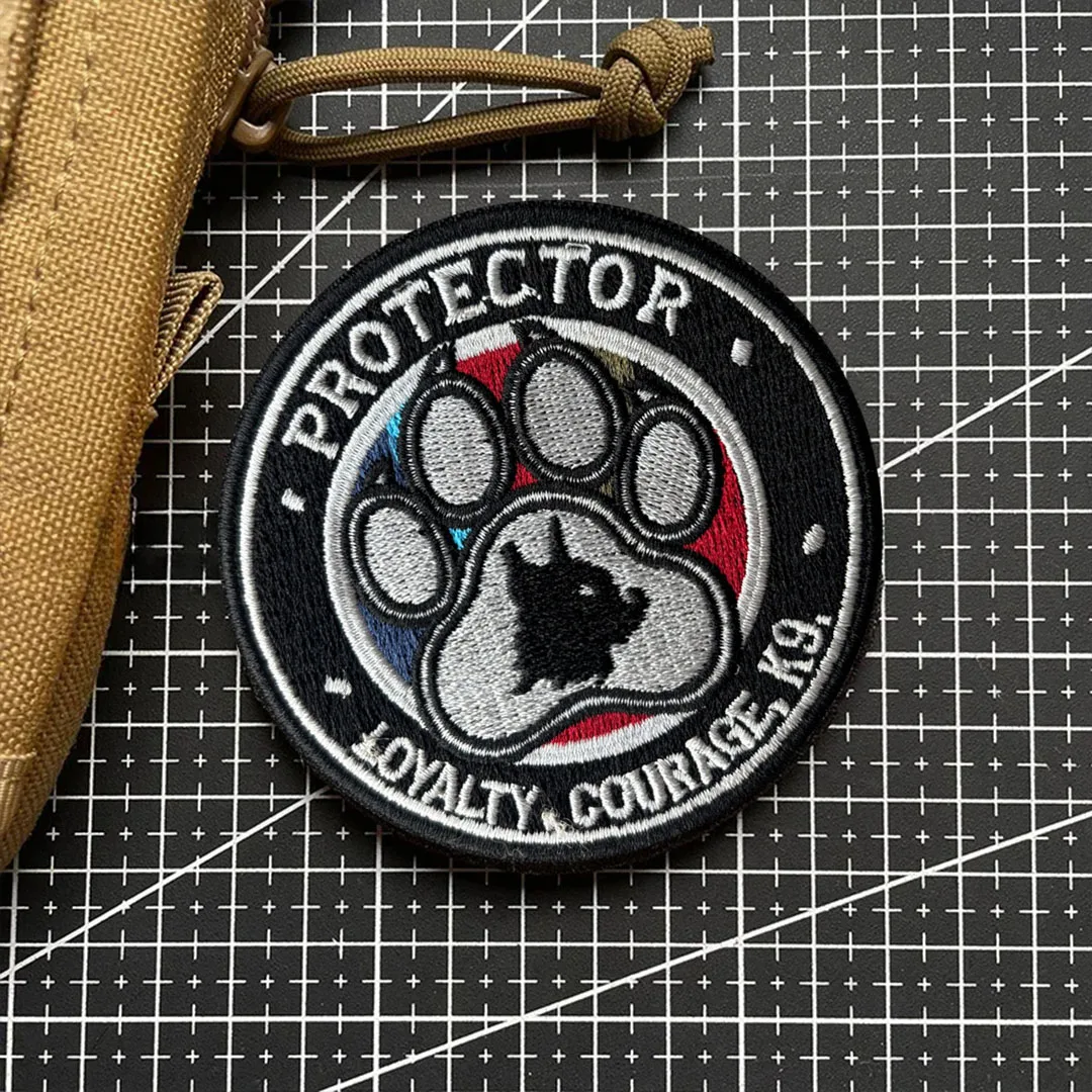 Parche K9 bordado handler – Insignia pata pastor alemán para chaleco
