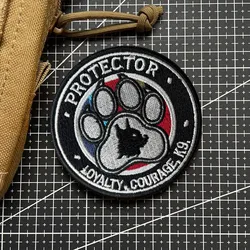 Parche K9 bordado handler – Insignia pata pastor alemán para chaleco