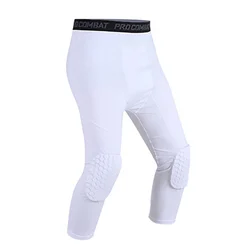 Pantalón protector 3/4 con rodilleras – Compresión acolchada hombre